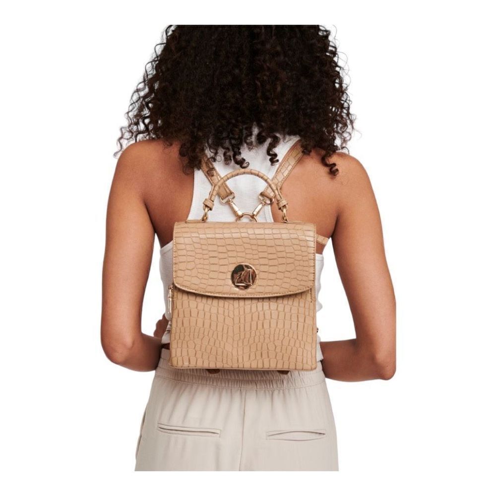 Moda Luxe Layne Backpack Nude Color Embossed - Picture 4 of 16